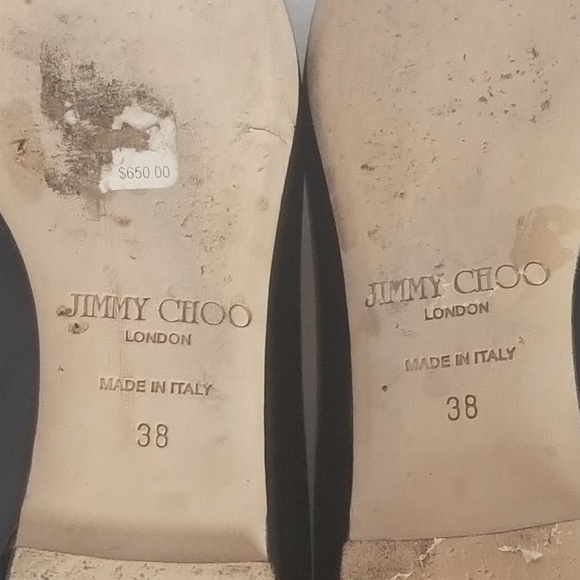 Jimmy Choo Alfonso flat silver snake pointed toe - Picture 4 of 6